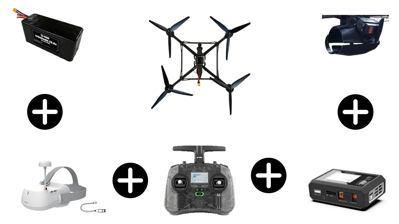 Apex Predator Bait Dropping Complete Kit, EAGLE 13" FPV
