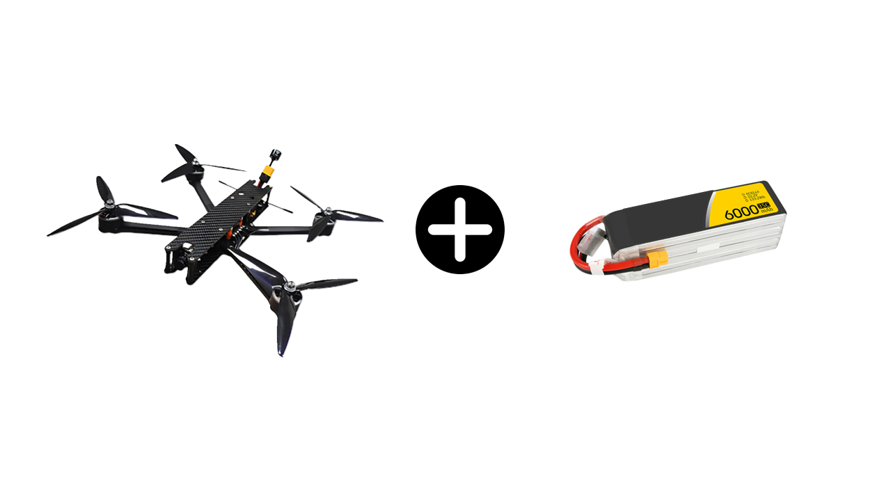 SPARROW 7"FPV Combo with 6S 6000mah battery